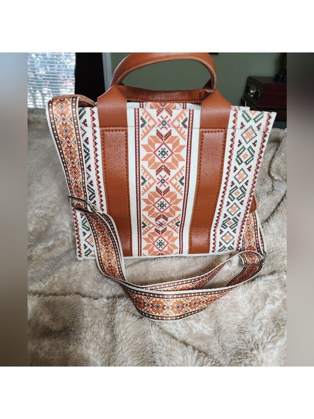 Patterned Canvas Women's Bag